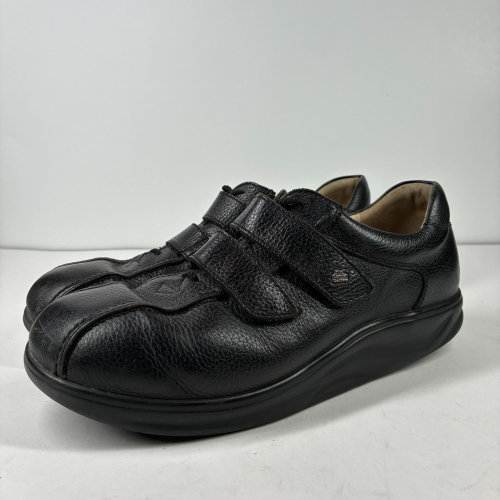 Finn Comfort Cambridge Men's US 10.5 Black Leather Finnamic Rocker Comfort Shoes